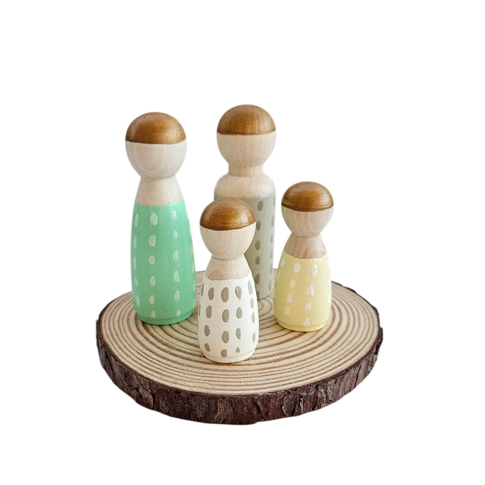 Miniatura: Familias de madera decorativa