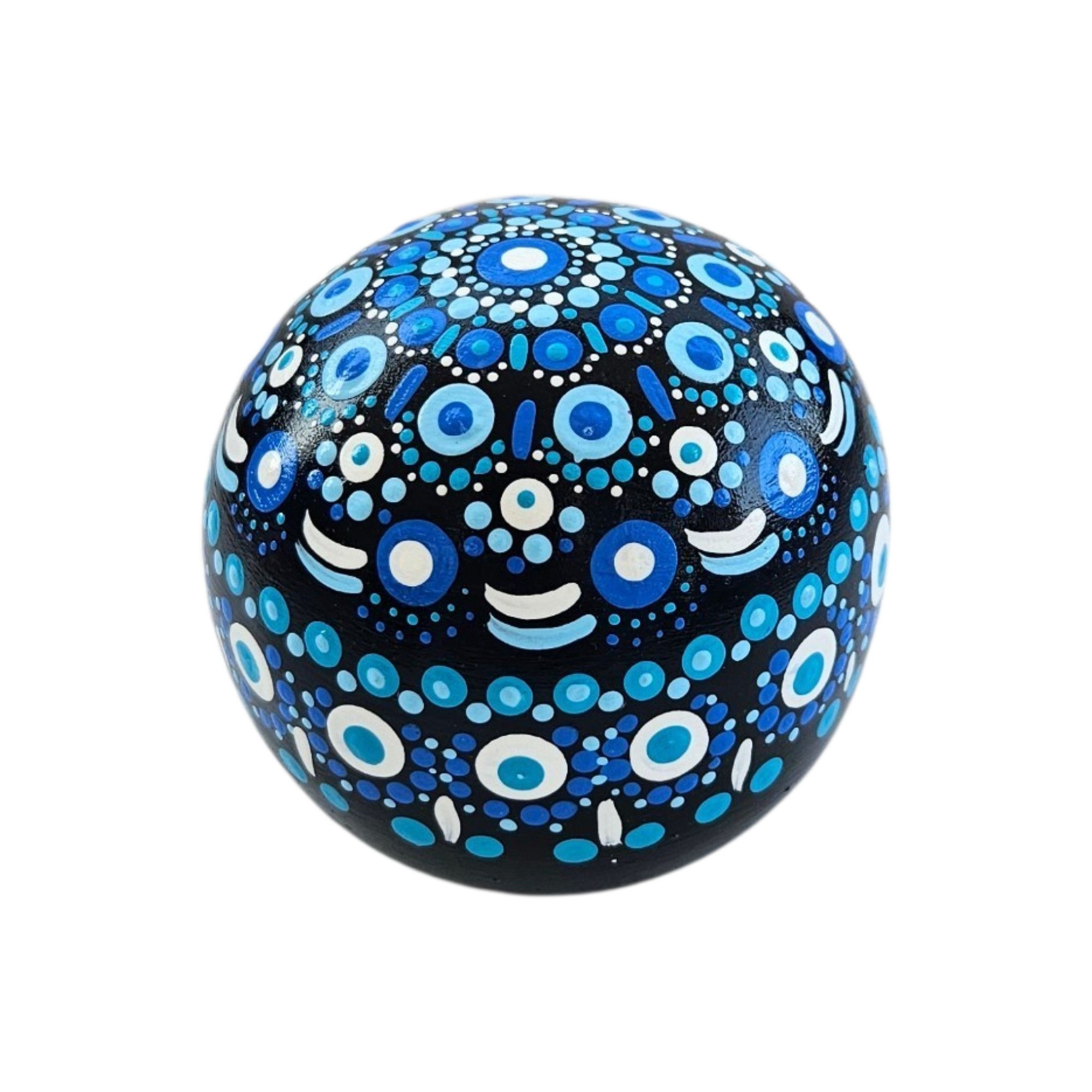Esfera decorativa de cerámica, pintado a mano