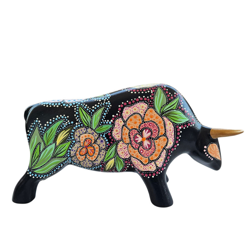 Toro decorativo de cerámica