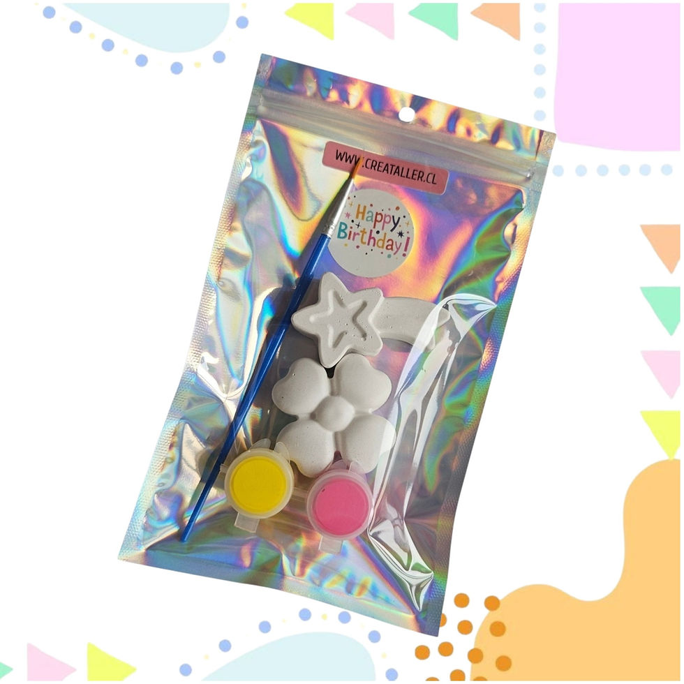 Este set creativo, es la actividad perfecta para fiestas o sorpresas decumpleaños, donde los niños se podrán divertir, crear