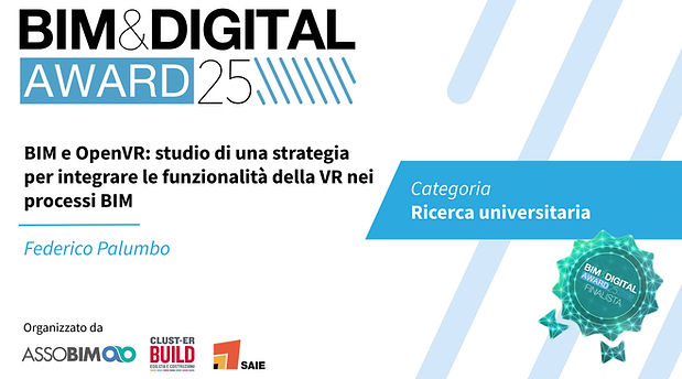 BIM&DIGITAL AWARD 2025 - Federico Palumbo Architetto