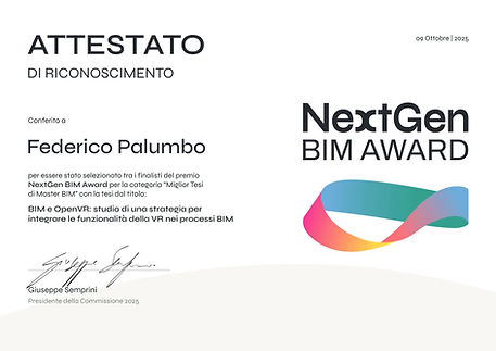 NetGen BIM AWARD 2025 - Federico Palumbo Architetto