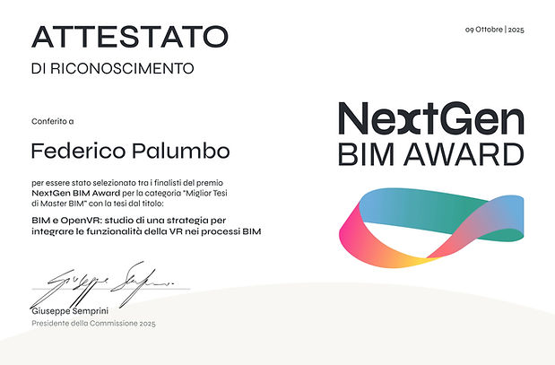 NetGen BIM AWARD 2025 - Federico Palumbo Architetto