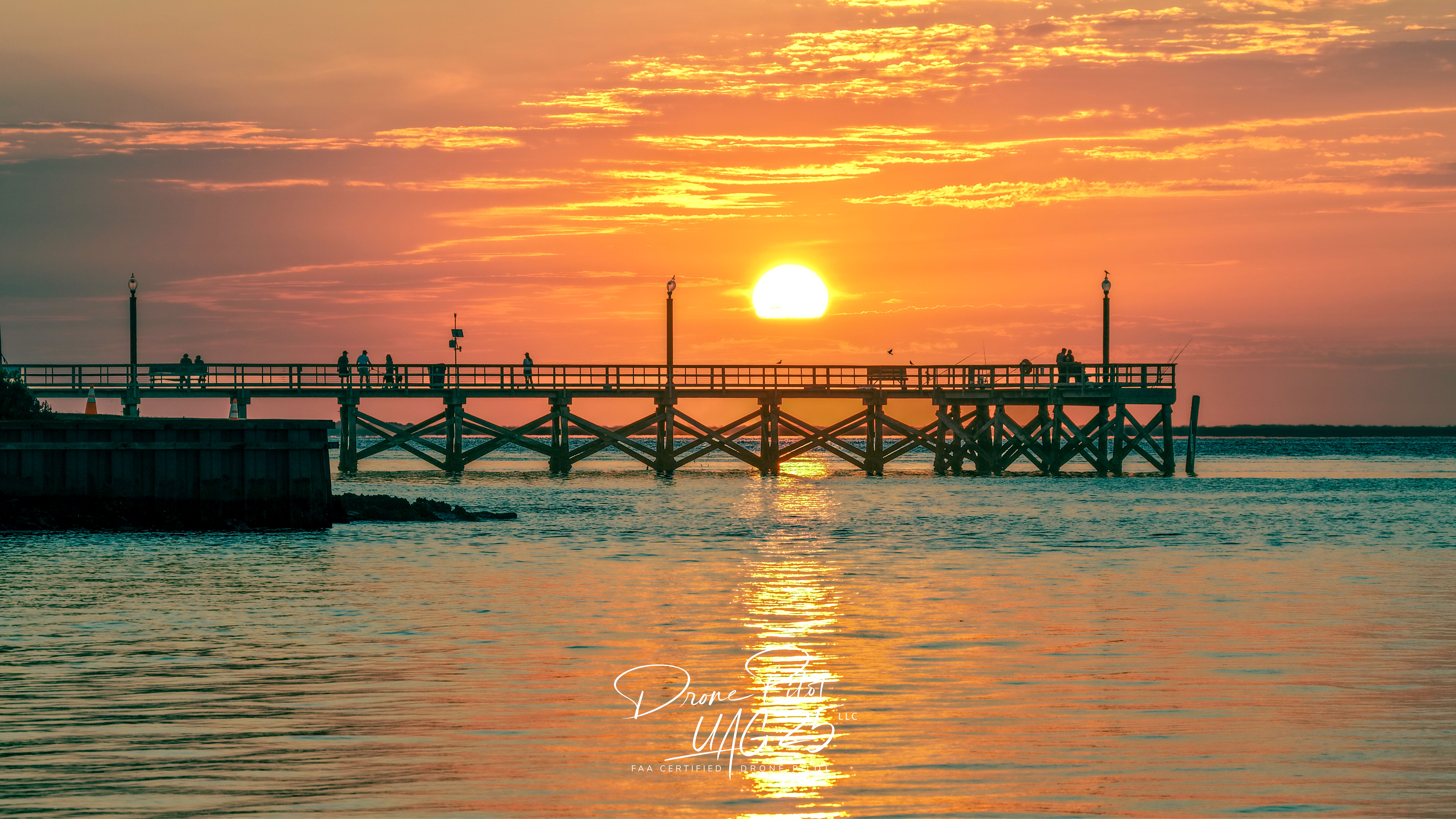 Southport, NC, Sunrise with pier - Digital Photo