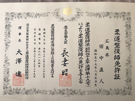 国家資格柔道整復師