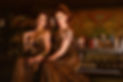 Ginger N. Whiskey and Feisty Fuego sit on top the bar at the Turquoise Room in the Riviera