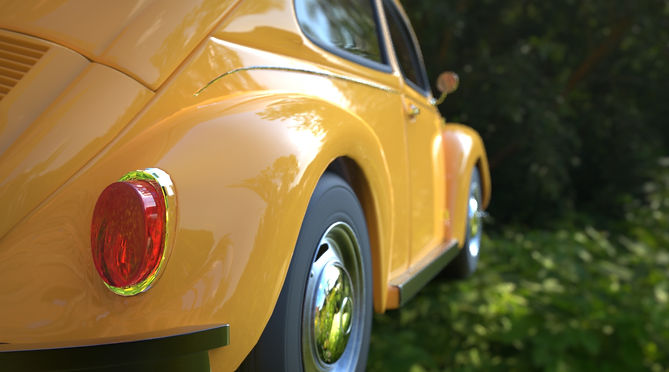 coccinelle vw rendu 3d