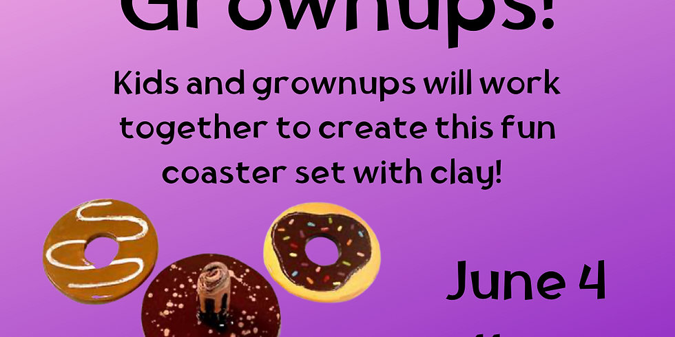 Doughnuts With Grownups Coaster Set