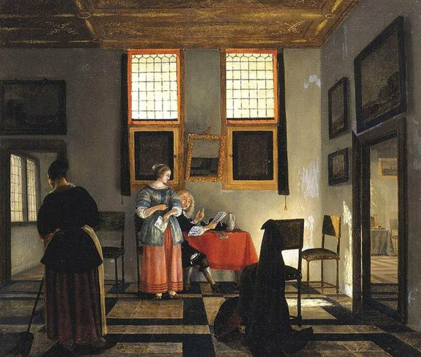 Interior with Seated Figures, Peter Janssens Elinga