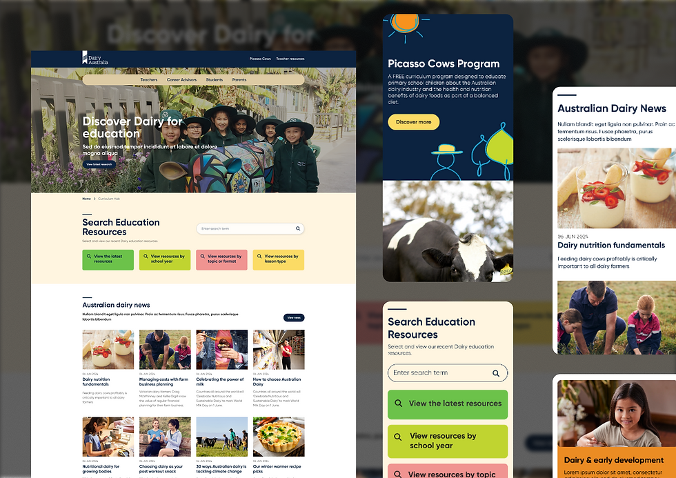The Dairy Australia Community site design was awarded a Sydney Design Award for the Digital Community category.