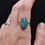 Thumbnail: Elongated Green Turquoise Ring