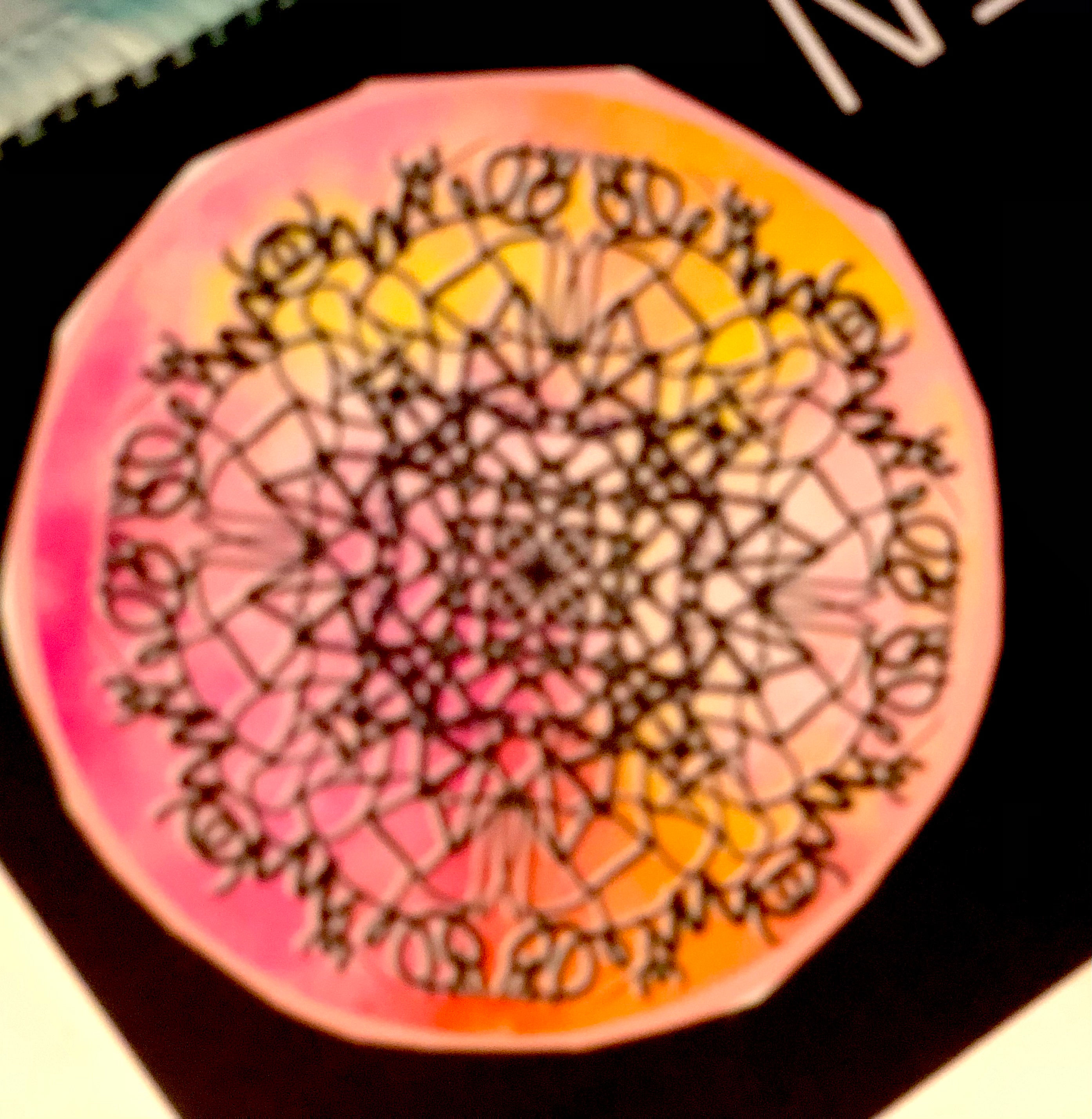 Pink, Yellow and, Orange Sticker