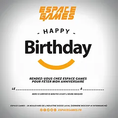 Carton Invitation Espace Games
