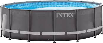 Miniatura: Intex 26720 Piscina Rotonda Fuoriterra, Grigio, 427X107 cm