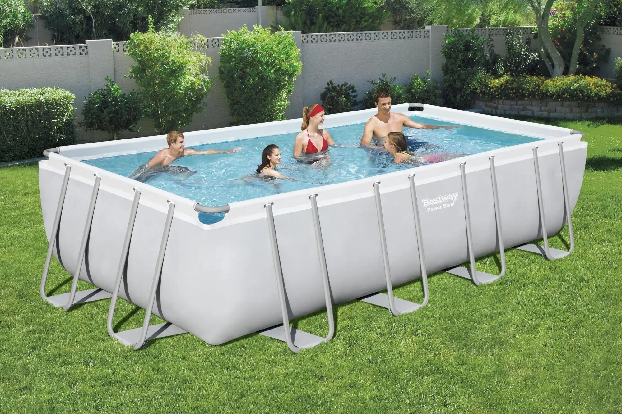 Bestway Set piscina grigio chiaro da 549x274x122 cm