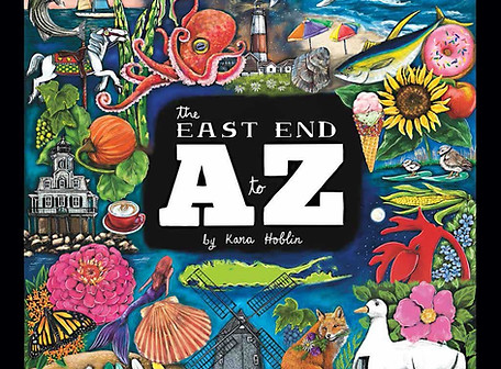 East End A to Z Book cover with illustrations of Long Island