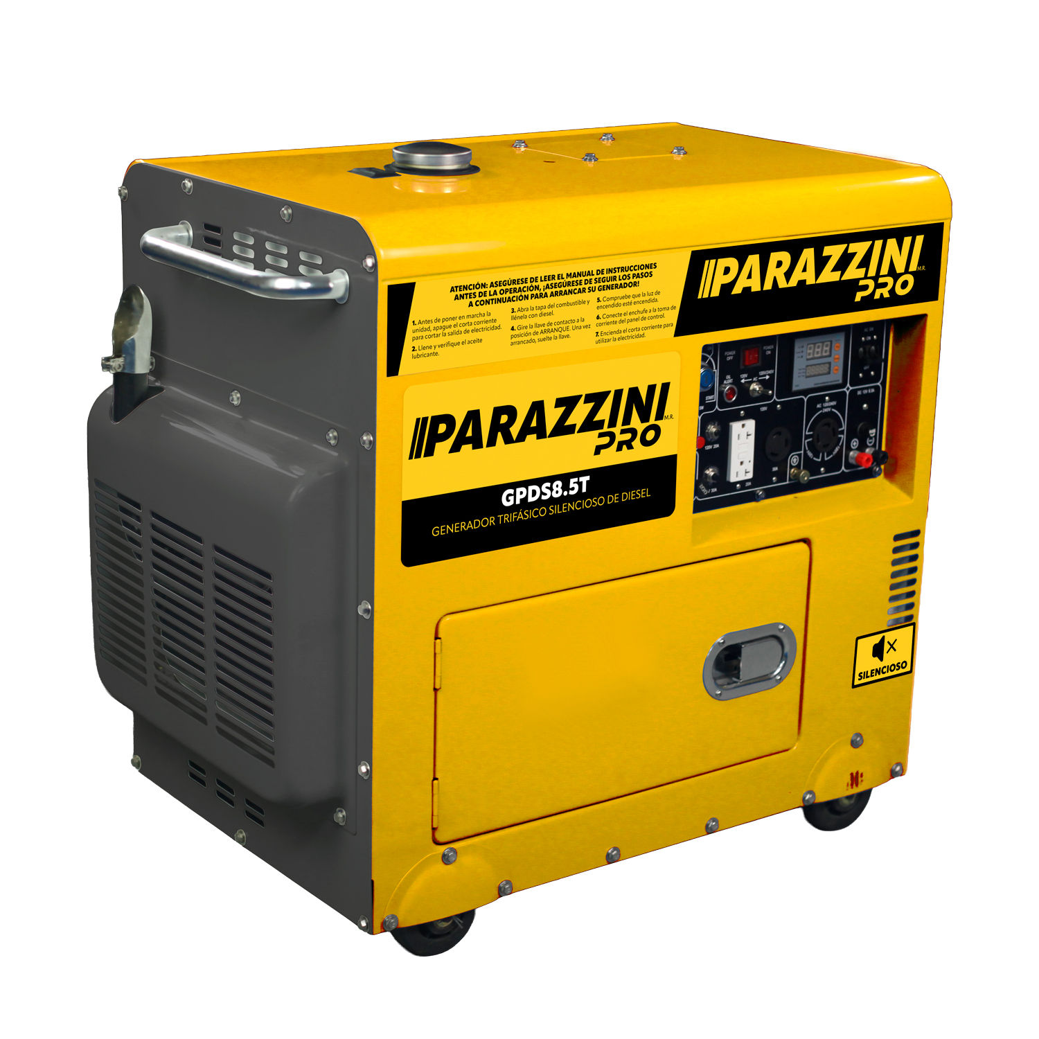 Generador Parazzini Silencioso 8.5 Kw Trifasico Diesel