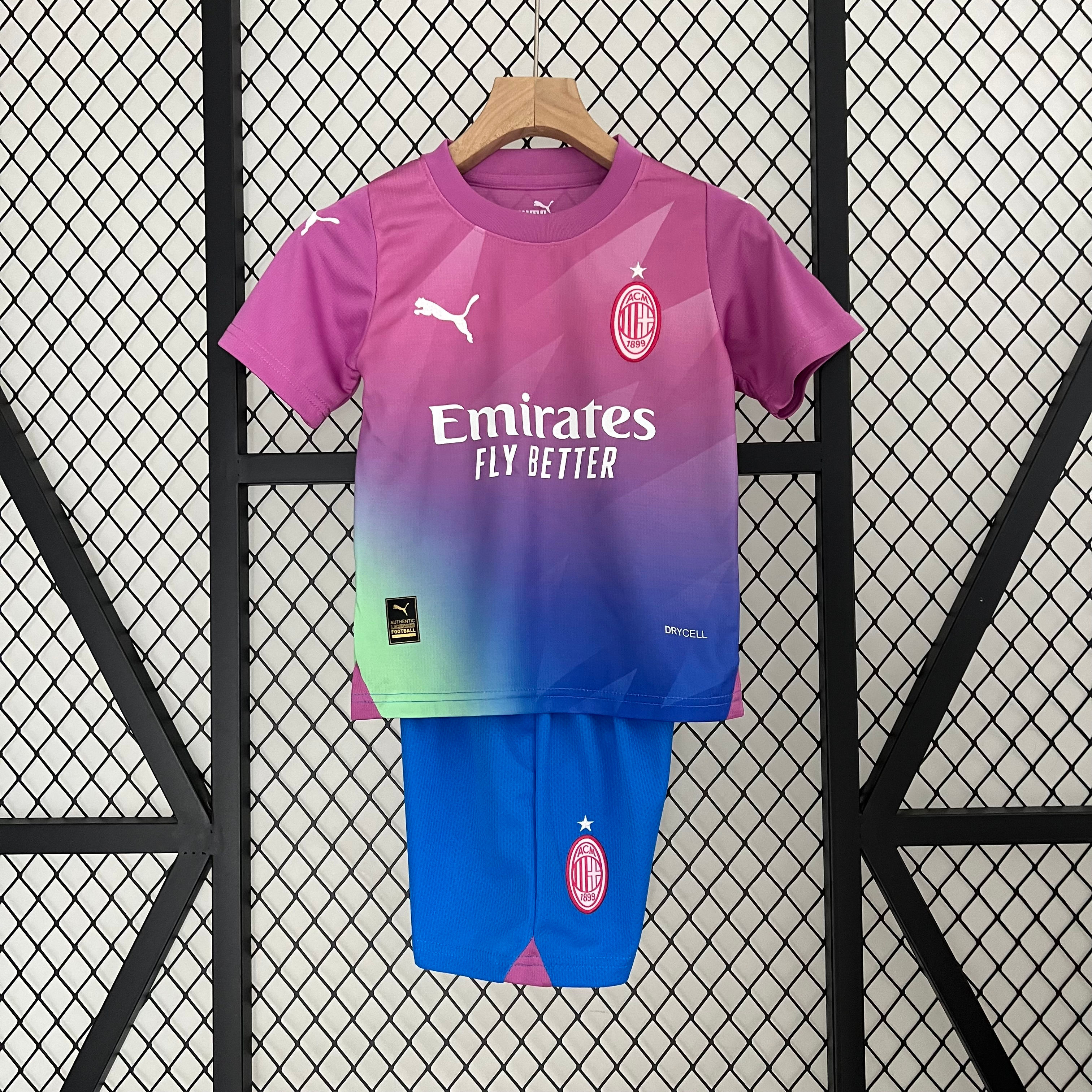 Kit Criança AC Milan 3º Equipamento 23/24