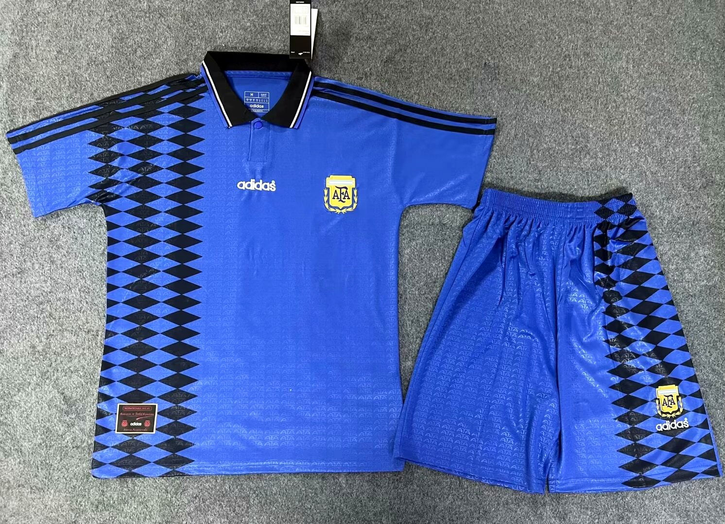 Kit Criança Retro Seleção Argentina 1994