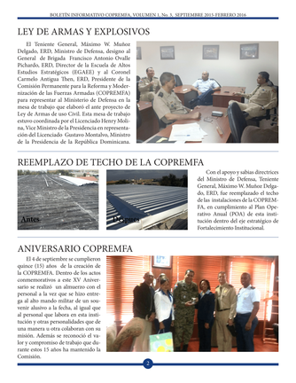 BOLETÍN INFORMATIVO NO.3 DE LA COMISIÓN PERMANENTE PARA LA REFORMA Y MODERNIZACIÓN DE LAS FUERZAS AR