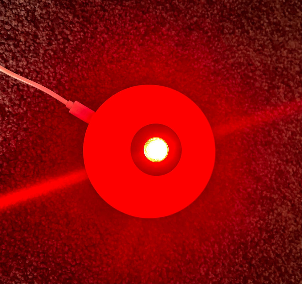red nightlight on floor