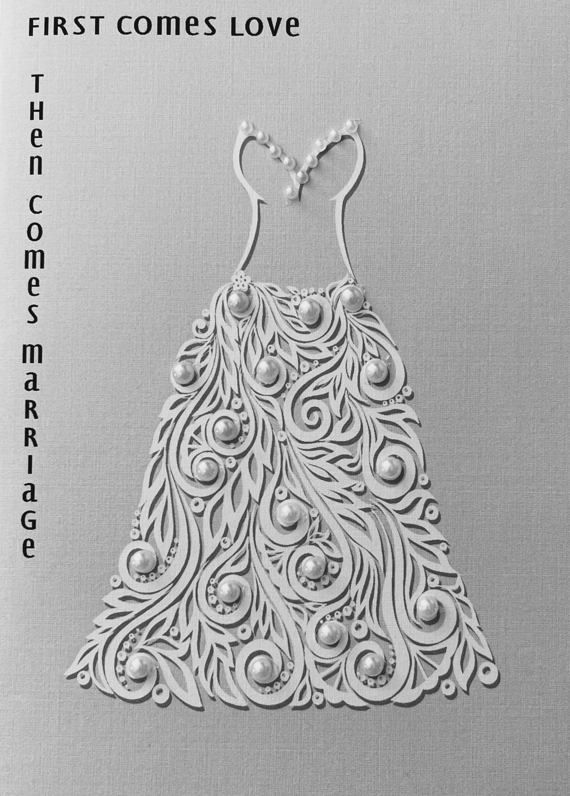 1550 Wedding Dress Greeting Card
