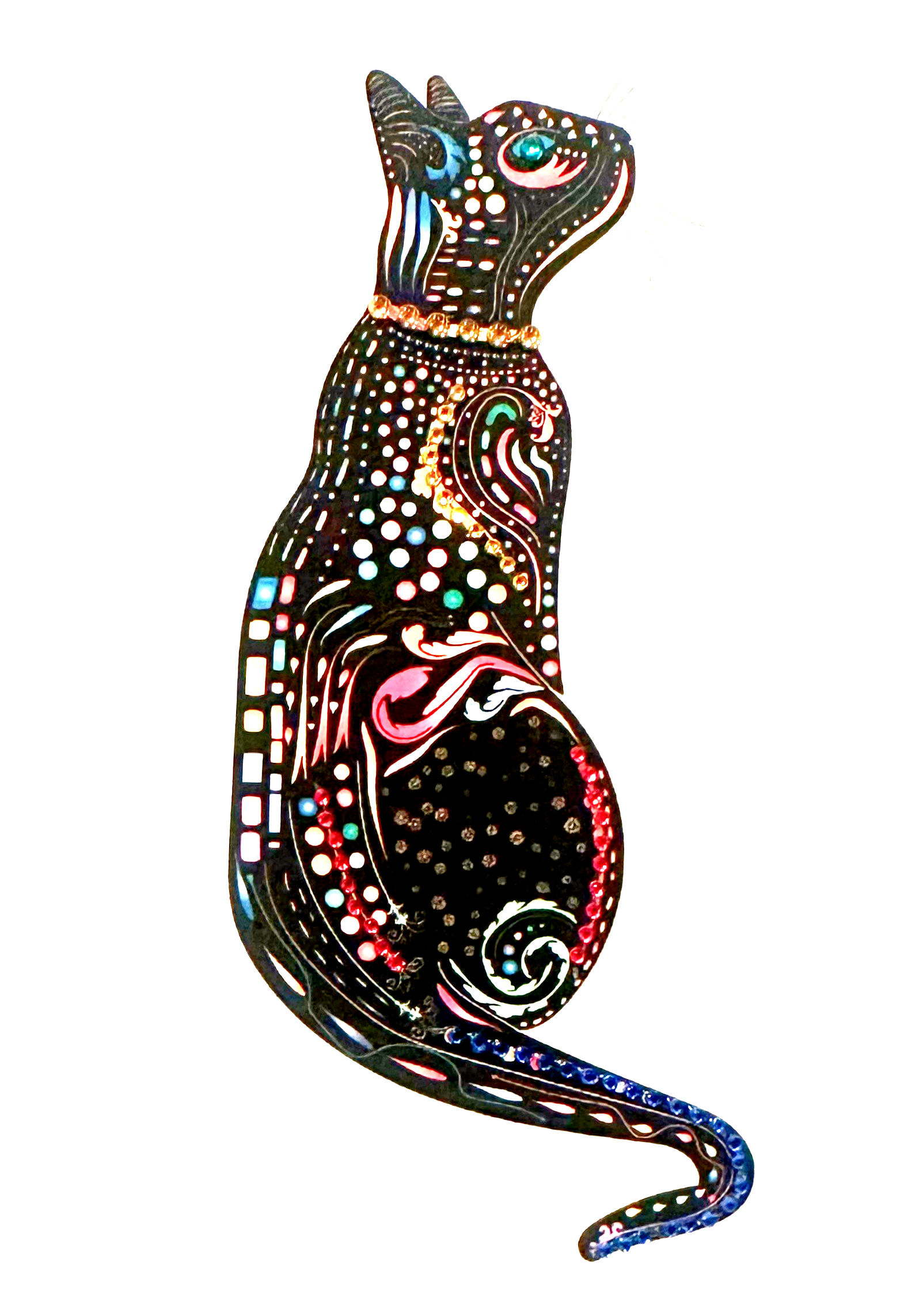 1710 Bedazzled Cat 3 Greeting Card