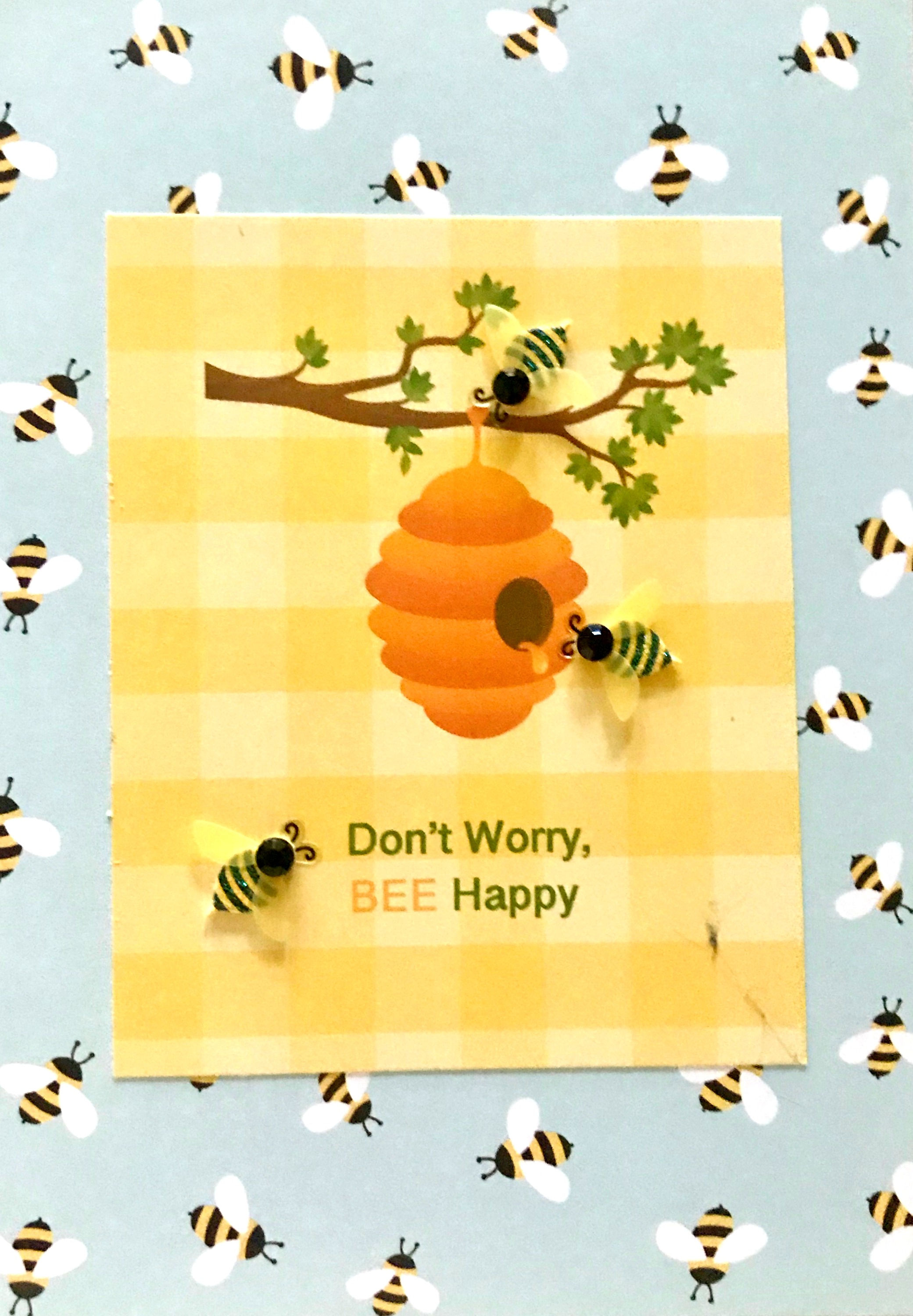 1504 Blank Bee Happy Greeting Card