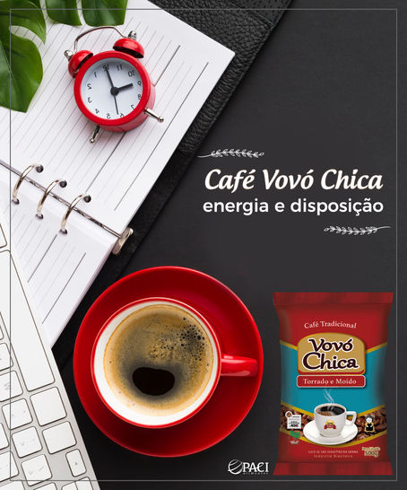 Café de São Sebastião da Grama Vovó Chica, energia e disposição.