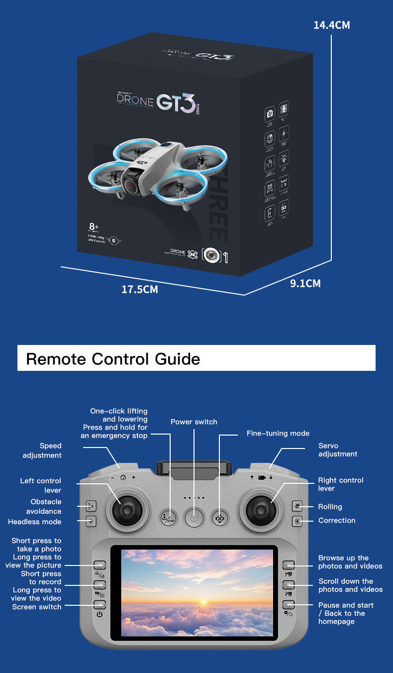 Thumbnail: GT3 Max 8K Drone – HD Aerial Camera with Optical Flow Stabilisation
