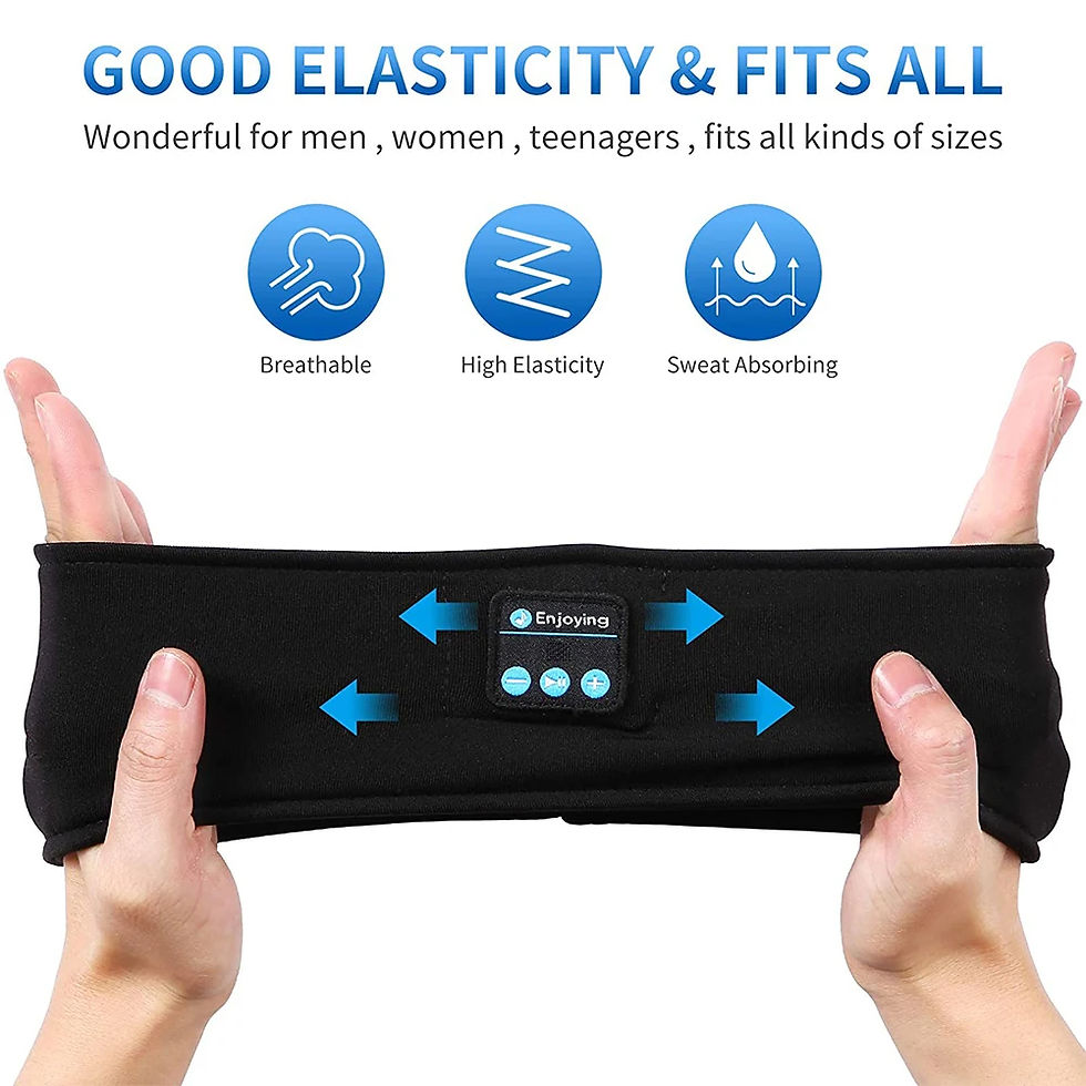 Thumbnail: Bluetooth 5.0 Sleep Headband Headphones – Wireless Sports & Sleep Audio Band
