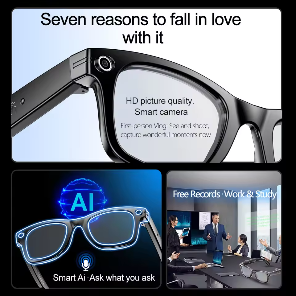 Thumbnail: AI Smart Camera Glasses – Translation, Photo & Video Recording