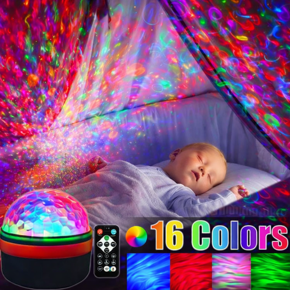Thumbnail: LED Star Projector Light – Rotating Night Sky Lamp with Remote