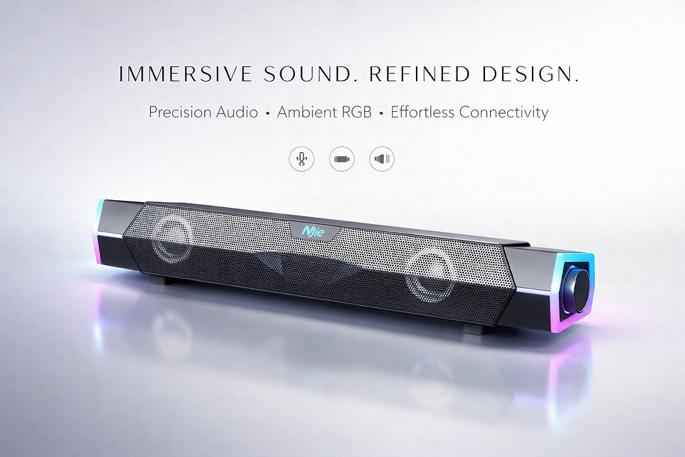 Thumbnail: Bluetooth Soundbar Speaker – 4D Surround Stereo for PC & Desktop