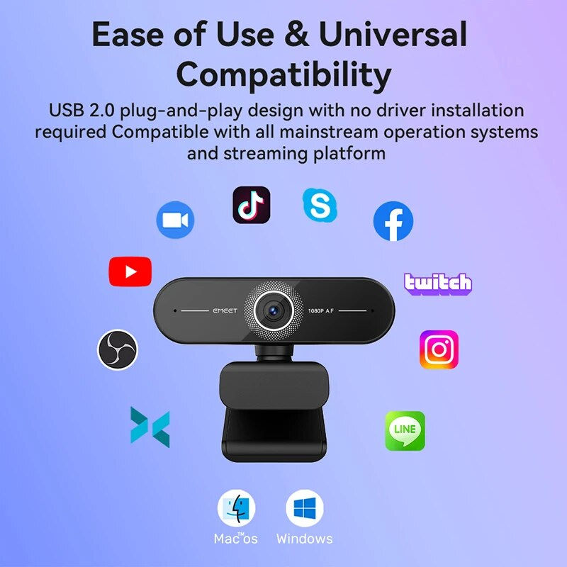 Thumbnail: 4K Ultra HD Webcam – Autofocus USB Camera for Streaming & Video Calls