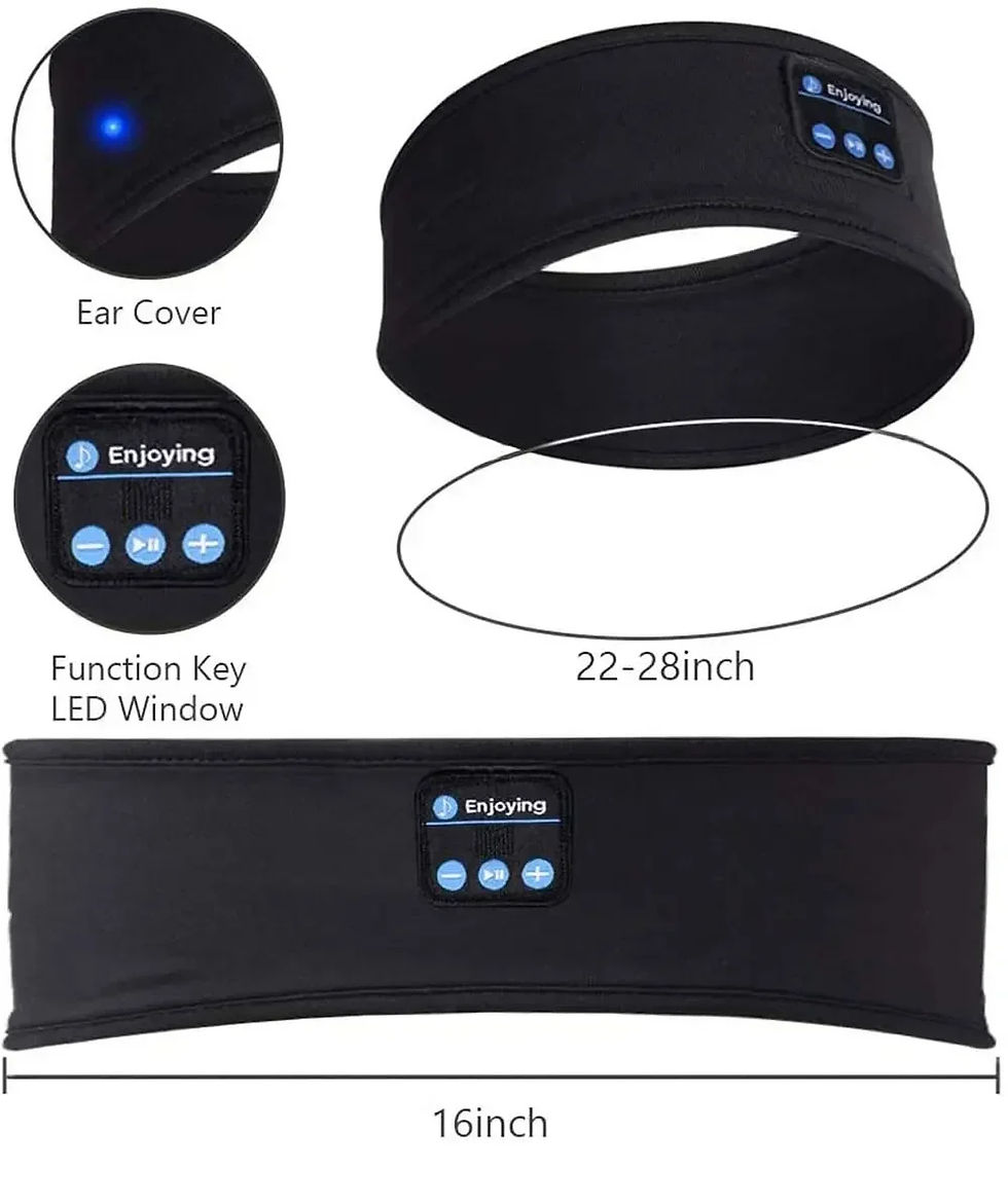 Thumbnail: Bluetooth 5.0 Sleep Headband Headphones – Wireless Sports & Sleep Audio Band