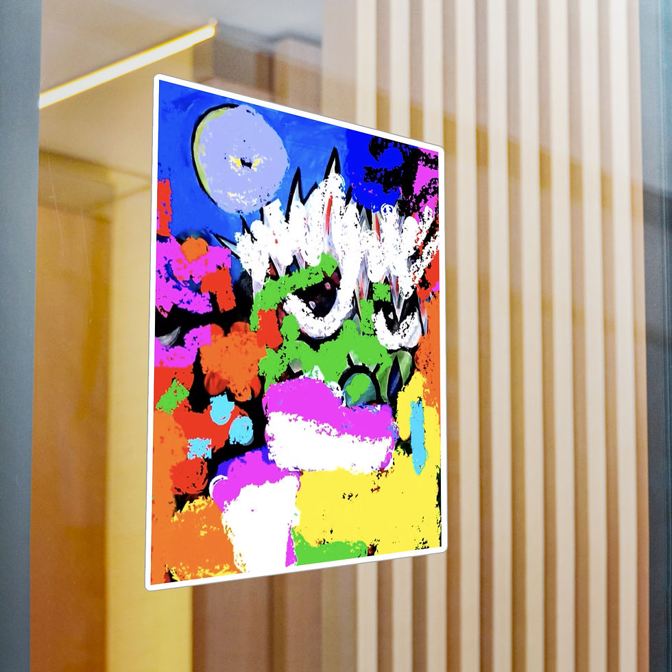 Thumbnail: Abstract Colorful Monster Vinyl Decal