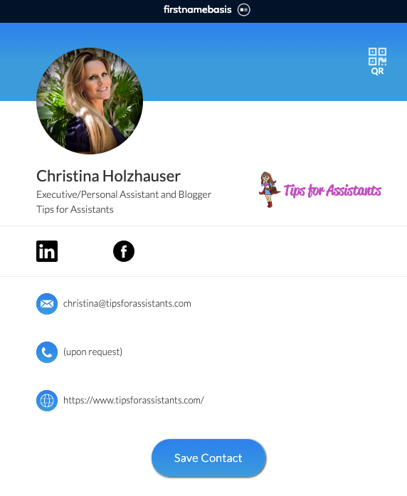Digital business card