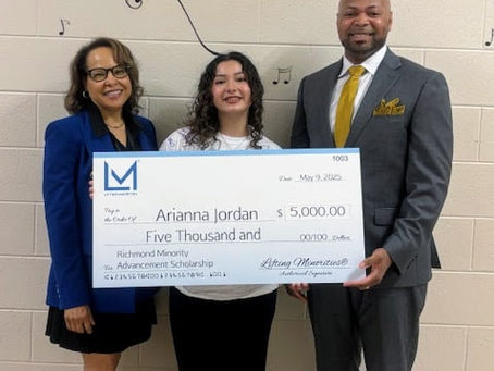 2025 Recent Recipient Arianna Jordan - Richmond Minority Advancement Scholarship