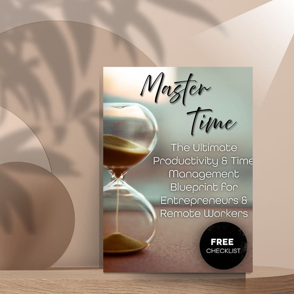 Master Time; The Ultimate Productivity and Time Management Blueprint for Entrepreneurs and Remote Workers