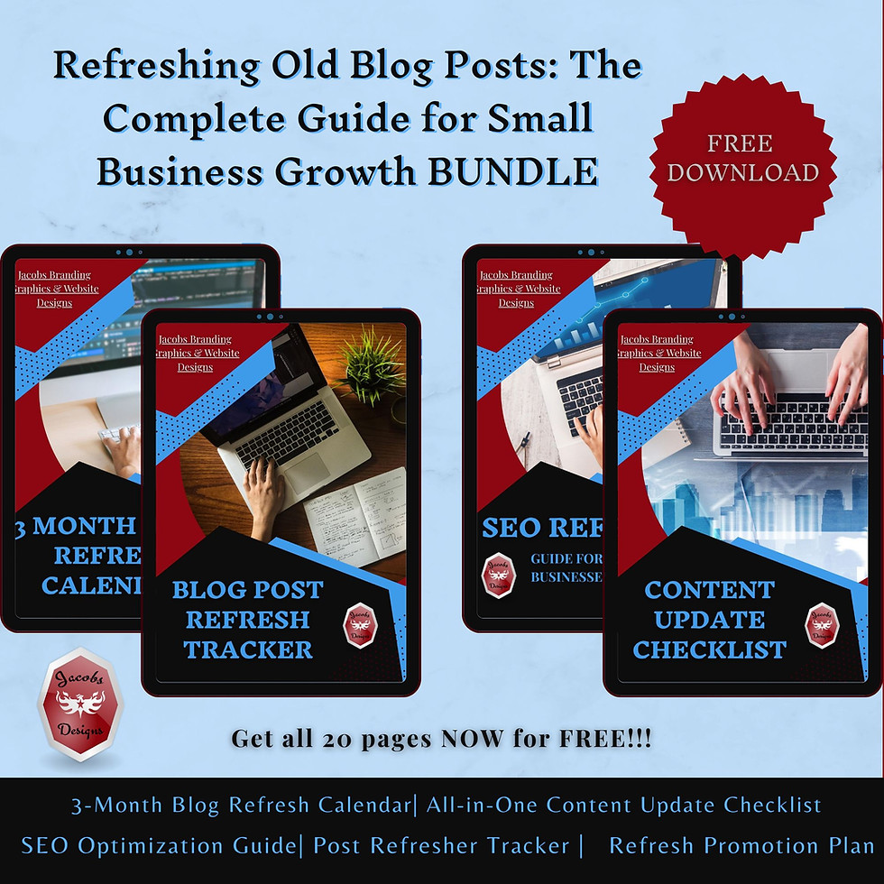 Refreshing Old Blog Posts: The Complete Guide for Small Business Growth BUNDLE