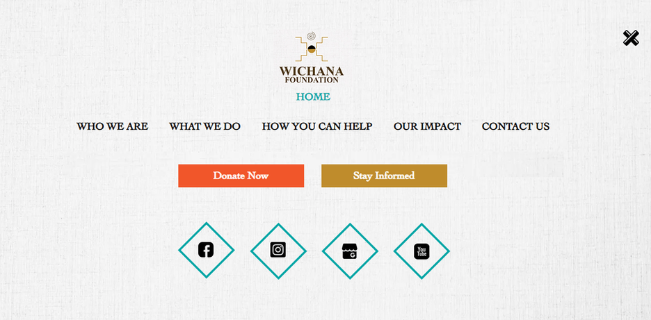 Website Custom Header - Wichana Foundation - for branding purposes.