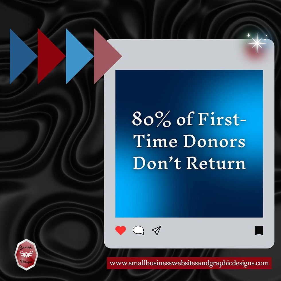 80% of First- Time Donors Don't Return.