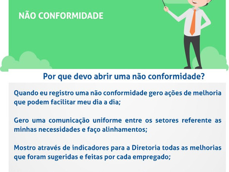 Por que devo abrir uma não conformidade?