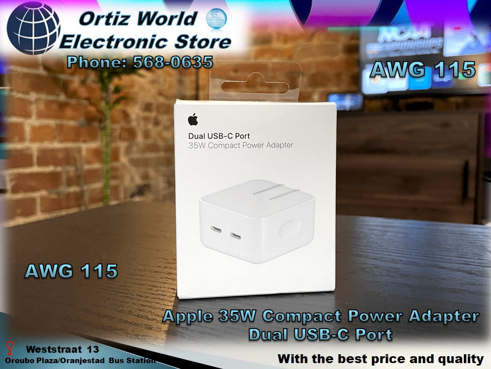 Apple 35W Dual USB C Port Compact Power Adapter