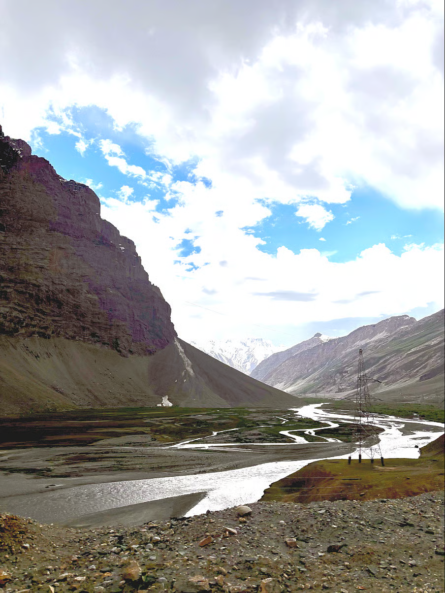 Valley with a river in the Ladakh region. Photo/Dr Aditi Parimoo