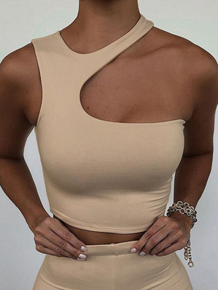 Top Cropped Ombro a Ombro Costas Nuas
