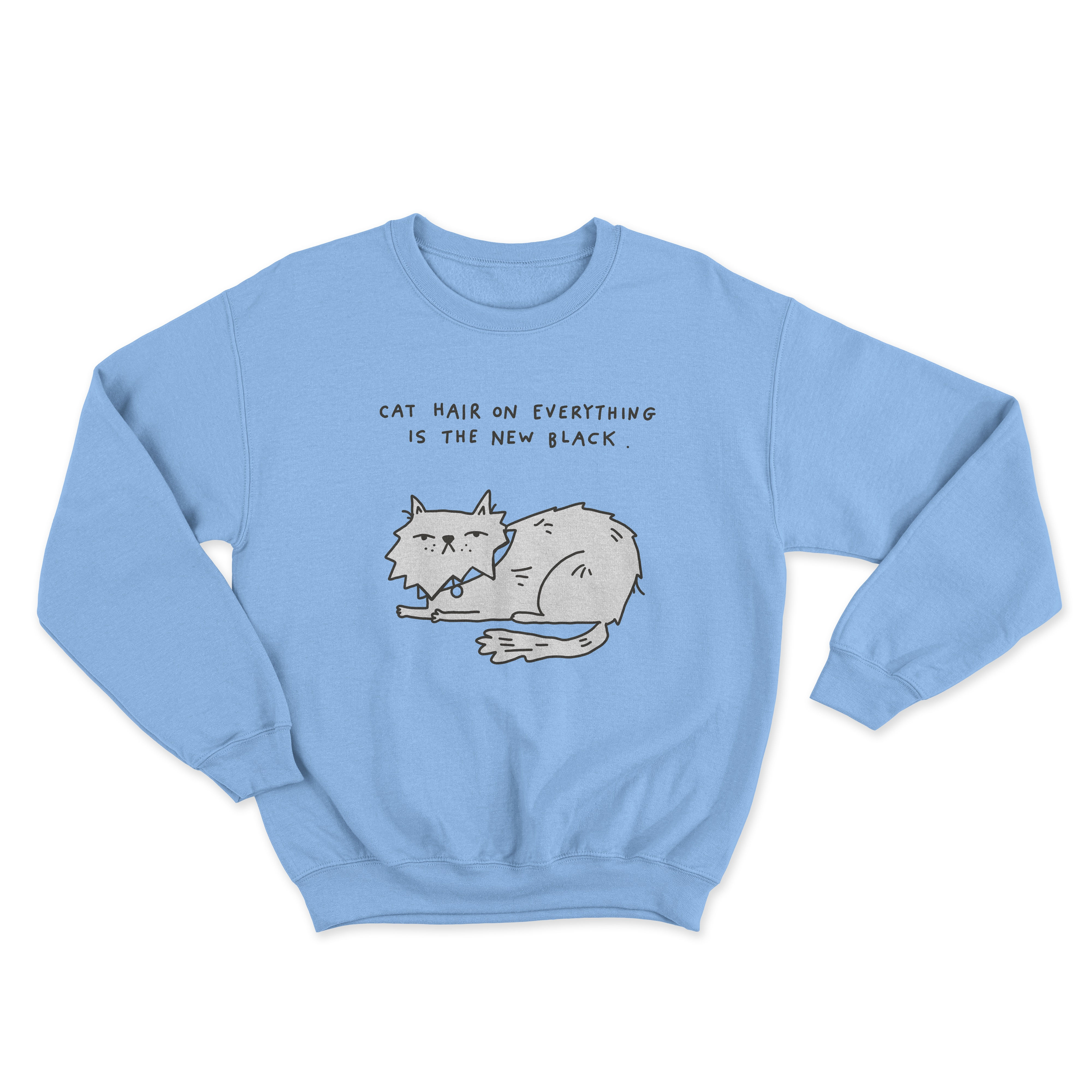 Hoodie:Cat Hair (blue)