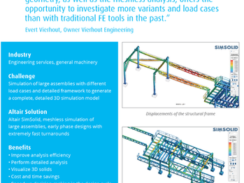 Getting Simulation Done – by V.E. Improves Structural Steel Machine Frame using Mesh-free Simulation