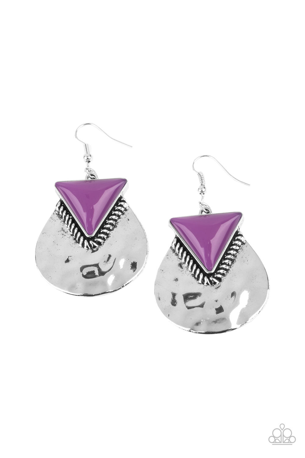 Road Trip Treasure - Purple Paparazzi Earrings
